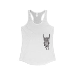 Frenchie On A Swing Women's Ideal Racerback Tank