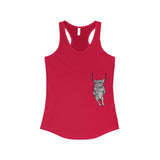 Frenchie On A Swing Women's Ideal Racerback Tank