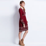 V Neck Floral Short Dress