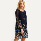 Casual Dark Floral Dress